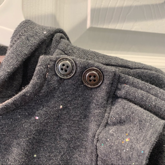 Max Studio Baby Grey Sparkle Hoodie Poncho Cape- 24 Months - Picture 4 of 6